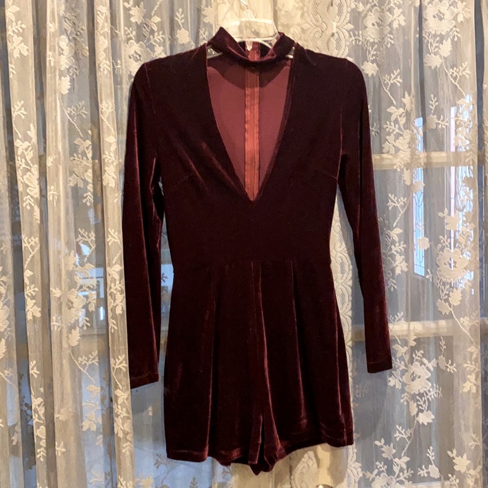 Charlotte Russe Velvet playsuit